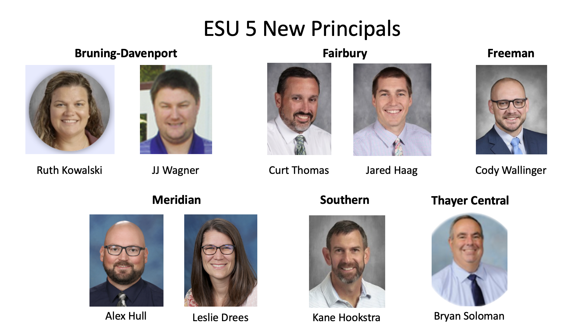ESU 5 new Principals in 20232024 ESU 5 Serving Educational Needs in Southeast Nebraska